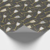 Niedliche Elegante Silvestergläser Geschenkpapier (Ecke)