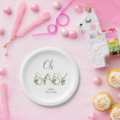 Niedliche elegante Slogan Baby Shower Pappteller (Party)