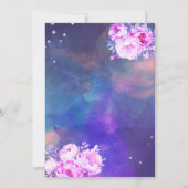 Niedliche elegante Swan Floral Watercolor Babydusc Einladung (Rückseite)