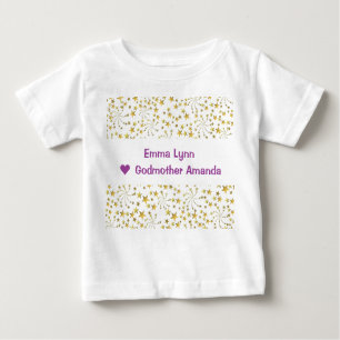 Niedliche Elegante Trendy Gold Stars Name Liebe Gr Baby T-shirt