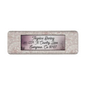 Niedliche elegante, weich rosa Rücksendeadresse (Vorne)