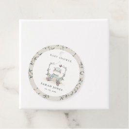 Niedliche elegante Yellow Baby Hippo Foliage Babyd Geschenkanhänger