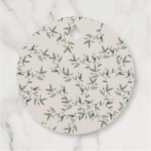 Niedliche elegante Yellow Baby Hippo Foliage Babyd Geschenkanhänger (Rückseite)