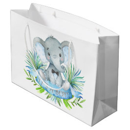 Niedliche Elephant Baby Boy Babydusche Große Geschenktüte