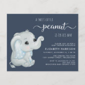 Niedliche Elephant Baby Boy Dusche Einladung (Vorderseite)