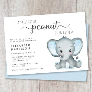 Niedliche Elephant Baby Boy Dusche Einladung