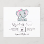 Niedliche Elephant Baby Dusche Einladung (Vorderseite)
