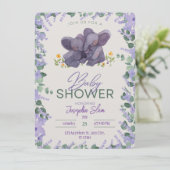 Niedliche Elephant Baby Dusche Einladung neutral (Stehend Vorderseite)