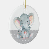 Niedliche Elephant Baby Dusche Grau Keramik Ornament (Rechts)