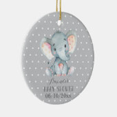 Niedliche Elephant Baby Dusche Grau Keramik Ornament (Rechts)