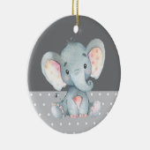 Niedliche Elephant Baby Dusche Grau Keramik Ornament (Rechts)