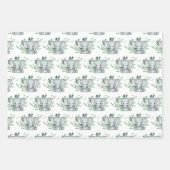 Niedliche Elephant Baby Dusche Grün Grün Weiß Geschenkpapier Set (Vorderseite)