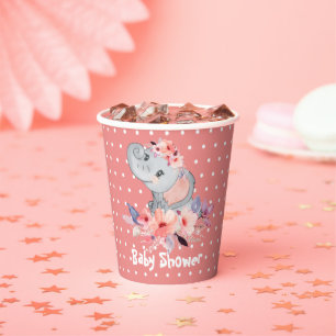 Niedliche Elephant Baby Dusche Pappbecher