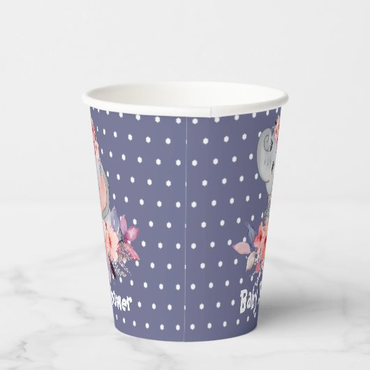 Niedliche Elephant Baby Dusche Pappbecher (Rechts)