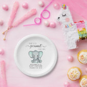 Niedliche Elephant Baby Dusche Pappteller (Party)