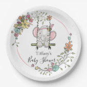 Niedliche Elephant Baby Dusche Party Dekoration mi Pappteller (Vorderseite)