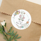 Niedliche Elephant Baby Dusche Party Dekoration mi Runder Aufkleber