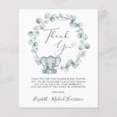 Niedliche Elephant Baby Dusche Vielen Dank (Vorderseite)