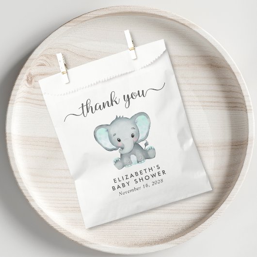 Niedliche Elephant Baby Dusche Vielen Dank Geschenktütchen
