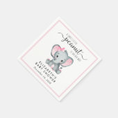 Niedliche Elephant Baby Girl Dusche Serviette (Ecke)