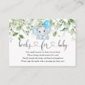 Niedliche Elephant Baby Shower Books for Baby Begleitkarte (Vorderseite)