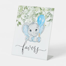 Niedliche Elephant Baby Shower Boy Favoriten Sockelschild