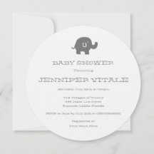 Niedliche Elephant Baby Shower Einladungen