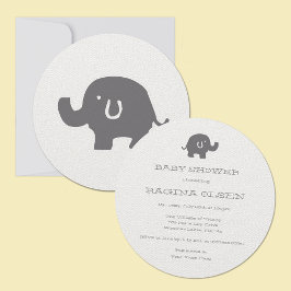 Niedliche Elephant Baby Shower Einladungen