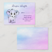 Niedliche Elephant-Babydusche Begleitkarte (Vorne/Hinten)