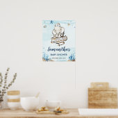 Niedliche Elephant Babydusche für Nautical Sailor Poster (Küche)