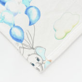 Niedliche Elephant Balloons & Clouds Baby Boy Must Fleecedecke (Ecke)