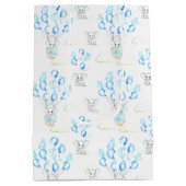 Niedliche Elephant Balloons & Clouds Baby Boy Must Mittlere Geschenktüte (Rückseite)