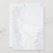 Niedliche Elephant Balloons Rosa Blumenblütendusch Dankeskarte (Rückseite)