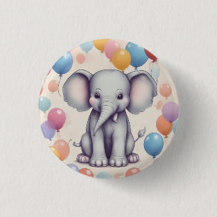 Niedliche Elephant Birthday Button