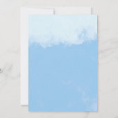 Niedliche Elephant Blue Boy Baby Dusche Einladung (Rückseite)