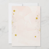 Niedliche Elephant Blue Peach Green Floral Baby Du Einladung (Rückseite)