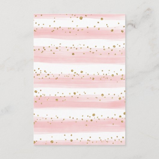 Niedliche Elephant Blush Gold Floral Books für Bab Begleitkarte (Rückseite)