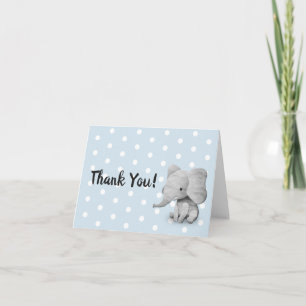 Niedliche Elephant Boy Baby Dusche Vielen Dank Dankeskarte