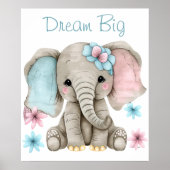 Niedliche Elephant Boy Girl Animal Print Poster (Vorne)