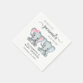 Niedliche Elephant Boy Girl Twins Kinderdusche Serviette (Ecke)