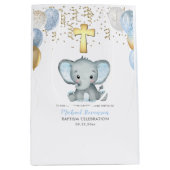 Niedliche Elephant Boys Ballon Taufe Mittlere Geschenktüte (Vorderseite)