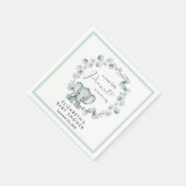 Niedliche Elephant Eucalyptus Baby Dusche Serviette (Ecke)