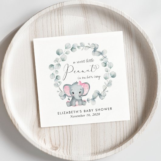 Niedliche Elephant Eucalyptus Baby Girl Dusche Serviette