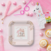 Niedliche Elephant Fall Girl Paper Plate Pappteller (Party)