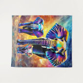 Niedliche Elephant Family Tapestry-Wand hängt Wandteppich (Vorderseite (Horizontal))