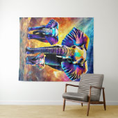 Niedliche Elephant Family Tapestry-Wand hängt Wandteppich (Beispiel (Horizontal))