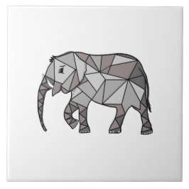 Niedliche Elephant Geometric Black and White Fliese