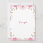 Niedliche Elephant Girl Baby Dusche Einladung (Rückseite)