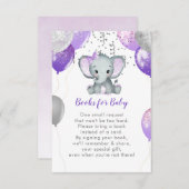 Niedliche Elephant Girl Balloons Bücher für Baby Begleitkarte (Vorne/Hinten)