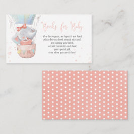 Niedliche Elephant Girl Books für Babykarte Begleitkarte